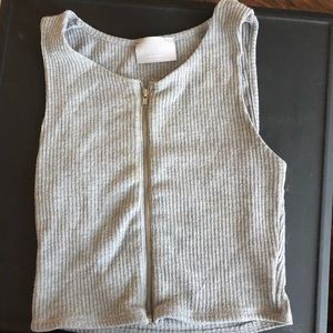 Zip up crop top